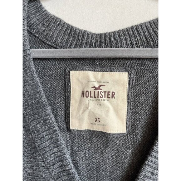 Vintage HOLLISTER Cotton-Nylon-Rabbit Hair V-neck Vintage Sweater top XS - Picture 3 of 11